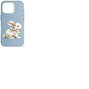 Illustration de Lapin Cottage Floral Coque pour iPhone 16 Pro