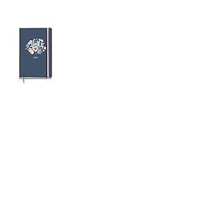 MIQUELRIUS - Agenda annuel 2021 Hello - Castellane, jour de page, dimensions 117 x 182 mm, papier 80 g, couverture rigide en carton doublé, bleu