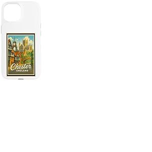 Poster rétro vintage Chester England UK Cheshire Art Graphic Coque pour iPhone 15