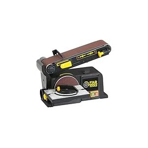 Fartools Combin&eacute; ponceur 370W, bande de 100x915mm avec bras inclinable &agrave; 90&deg;, disque &Oslash;150mm, table adaptable 225x125mm et 45&deg;, corps en fonte
