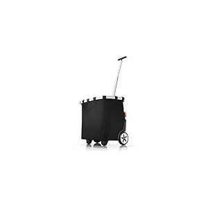 reisenthel carrycruiser - Cabas à roulettes avec Cadre Aluminium Stable, Bretelle de Transport, Pochette intérieure en Filet Amovible, capacité 40l, Polyester déperlant, Black