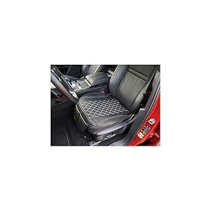 BREMER SITZBEZÜGE Housses de siège sur Mesure pour sièges de Voiture compatibles avec Citroën C5 Aircross 2019 conducteur et Passager Housses de siège FB : OT408 (Noir/Coutures Blanches)