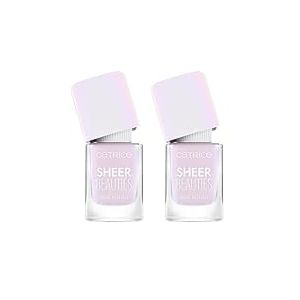 Catrice Cosmetics Sheer Beauties Nail Polish Vernis à Ongles, Éclaircissant, Correction des Couleurs, Translucide (10,5 ml) (Lot de 2)