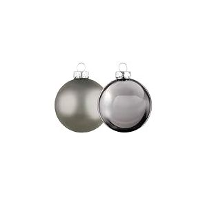 Arti Casa Boules de No&euml;l Argent - Set de Decoration No&euml;l en Verre 6 Pi&egrave;ces - D&eacute;co pour l'Int&eacute;rieur - Boule de No&euml;l &empty; 8 cm