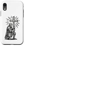 Chevalier chr&eacute;tien avec la Sainte Croix de J&eacute;sus-Christ Coque pour iPhone XR