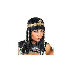Widmann Srl - Perruque impératrice égyptienne avec bandeau pour tête serpent avec perles pour femme adulte - Multicolore - WDM02089