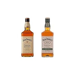 Jack Daniels Tennessee Honey Bourbon Whisky Alcool 35% Vol, 1L & Jack Daniels - Tennessee Rye - Whisky
