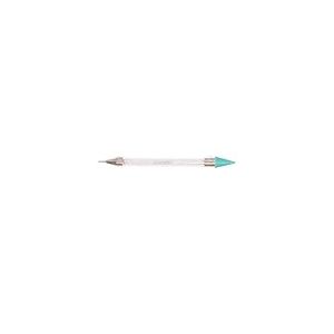 Craftelier - Stylo à bille en cire pour les projets de scrapbooking avec paillettes et paillettes | Cire et pointe métallique en acier inoxydable | Transparent et couleur turquoise