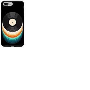 Disque Vinyle Rainbow Flow Art | Tourne-Disque de Musique r&eacute;tro Coque pour iPhone 7 Plus/8 Plus