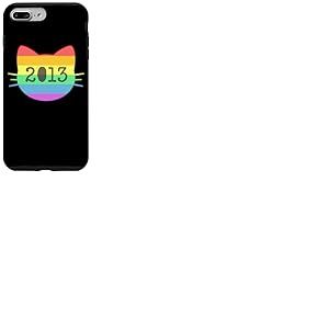 Chat né en 2013 Ans Anniversaire Maman de chat Papa de chat Coque pour iPhone 7 Plus/8 Plus