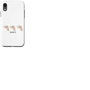 Tendance : mème, clic à la Main, pointeur, Pouce, Doigt, Touche, Horloge Coque pour iPhone XR
