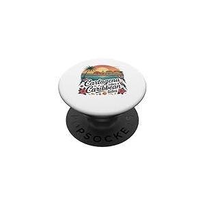 Drapeau de la Colombie Carthagène Caraïbes Colombienne Drapeau de la Colombie PopSockets PopGrip Adhésif
