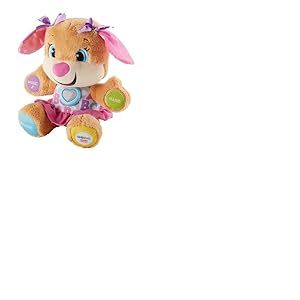 Fisher-Price la sœur de Puppy Eveil Progressif jouet bébé, peluche interactive, plus de 50 chansons et 3 niveaux 6 mois et plus, Version: Allemande, FPP53