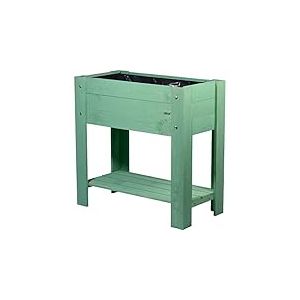 dobar 58292FSCe - Jardinière surélevée élégante Urban avec Plateau de Rangement - Jardinière surélevée avec Film pour Plantes - Jardinière pour Balcon/Jardin/terrasse