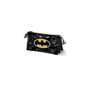 Karactermania Batman Caped-Trousse Triple, Noir, 23 x 11 cm