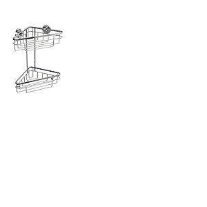 Croydex Brockham Flexi Fix antirouille Panier d'angle à 2 étages, en métal, chromé