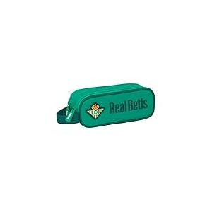 safta Real Betis BALOMPIÉ - Trousse Double Enfant, Trousse pour Enfant, idéale pour Les Enfants d'âge Scolaire, Confortable et Polyvalente, qualité et résistance, 21 x 6 x 8 cm, Vert d'eau, M