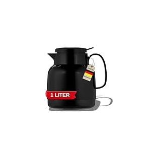 Helios Mondo Push Plastique Isotherme, Plastique, Noir, 1.0 Litre