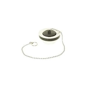 SOMATHERM FOR YOU, Bonde Lavabo ou Bidet Ø32 avec Chaînette et Bouchon en Plastique - Départ Mâle 33/42 - Livrée Complète - Débit 32 l/MN sous 120 mm d'eau - Blanc