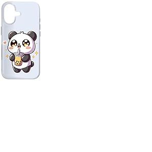Cute Kawaii Panda Bubble Tea Kawaii Anime Kawaii Cute Panda Coque pour iPhone 17