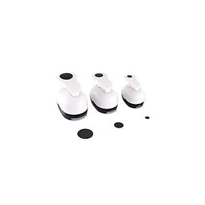 PAPERFUEL Set de Perforatrices à Poinçon Circulaire pour Loisirs Créatifs, Design, Noir et Blanc, Poinçons de 8, 16 et 25 mm, Jusqu'à 220 g/m², pour Scrapbooking, Fabrication de Cartes, Étiquettes