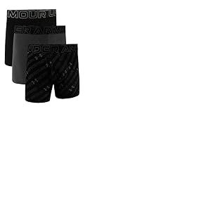 Under Armour Men's Performance Cotton 6" 3 Pack Print/Solid Boxer Briefs