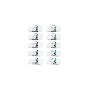 Gründl Laine Funny uni - Laine Chenille Douce pour Le Crochet – Moelleuse et respectueuse de la Peau - 100% Polyester – 10 pelotes 100 g / 120 m – Taille d’Aiguille 5-6 -Blanc