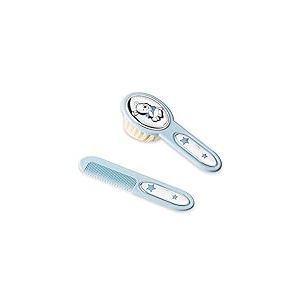 Disney Baby Petite enfance - Coffret cadeau avec brosse &agrave; cheveux et peigne indispensable entre les accessoires pour b&eacute;b&eacute; avec finitions Winnie l'ourson en argent