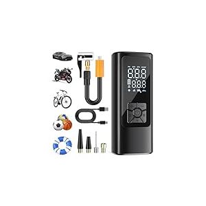 HOVVIDA Gonfleur Pneus Voiture, Compresseur à Air Portatif sans Fil, 150 PSI (10,3 Bar), Gonfleur Electrique, Pompe a Velo, Inflation Rapide, Arrêt Automatique, LED, pour Voiture, Moto, Vélo, Ballon
