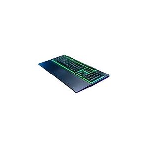 Razer Ornata V3 X, Clavier Gaming à Membrane avec Interrupteur Silencieux à Membrane (Cache-Boutons avec revêtement UV, Repose-Poignet Ergonomique Razer Chroma RVB), Clavier Allemand, Noir
