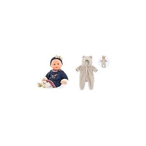 Corolle Lot de Mon Premier Poupon, Bébé Calin Margaux, en Fêtes, 30cm, dès 18mois, 9000100850 Pilote Ourson, vêtement, pour Poupon 30cm, dès 18 Mois, 9000110830