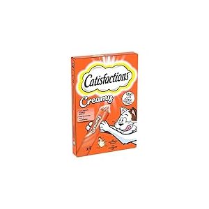 Catisfactions Creamy Friandises pour Chat – Goût Poulet – Récompenses pour Chats Adultes et Chatons – Pack de 4 sachets de 10 g (Lot de 11)