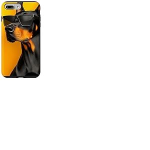 Un Dessin d'un Chien Doberman Cool avec des Lunettes de Soleil Coque pour iPhone 7 Plus/8 Plus