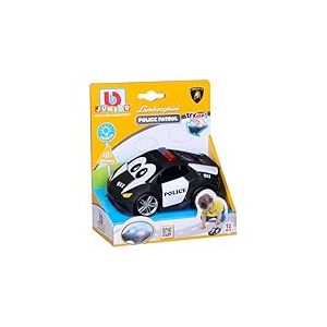 BBburago Junior - Lamborghini Police Son & Lumi&egrave;re - Voiture Jouet &agrave; Roues Libres avec Sir&egrave;ne et Phares - pour Enfants d&egrave;s 2 Ans - Facile &agrave; Prendre en Main et Amusante &agrave; Conduire
