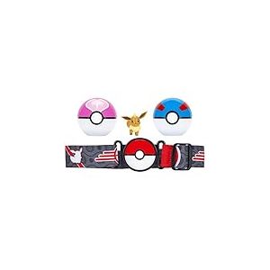 Pok&eacute;mon - Clip 'N' Go Poke Ball Belt Set - &Eacute;voli #1 avec Grande Balle, Love Ball & Ceinture &agrave; Th&egrave;me &Eacute;voli
