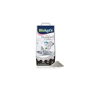 Biokat’s Diamond Care Fresh au parfum de talc - Litière fine pour chats au charbon actif et à l’Aloe vera - 1 sac (1 à 10 l)