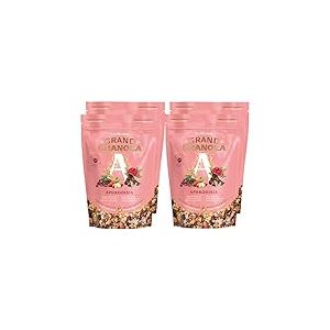 La Fourmi - Grand Granola Aphrodisia - Granola chocolat noir, raisins de corinthe, amandes grillées, flocons d'avoine - 84% d’ingrédients bio - naturel - granola bio