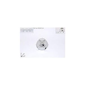Deux Elles Sonnerie Porte Tea-Light, Argent, 8.5 x 7 cm, 3 pi&egrave;ces