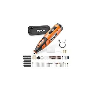 VEVOR Kit d'outils rotatifs sans fil, 119 PCs, mini-outil rotatif &eacute;lectrique portable CC 12 V, 28 vitesses, 5000-32000 tr/min, pour gravure, pon&ccedil;age, polissage, sculpture, d&eacute;coupe et loisirs cr&eacute;atifs
