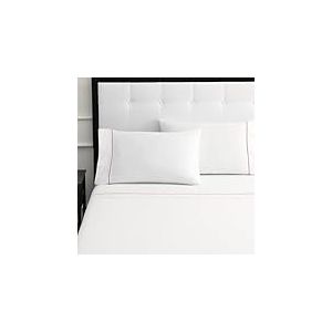 Kate Spade New York Parure de lit 4 pi&egrave;ces &agrave; Pois pour Grand lit, 300 Fils au Pouce carr&eacute;, 100% Coton, Toutes Saisons, Lavable en Machine, Blanc et Rose