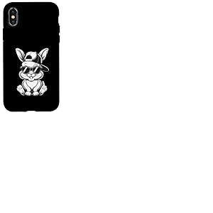 Cool Bunny Fun Hip Hop Swag Coque pour iPhone X/XS