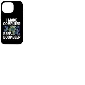 I Make Computer Beep Boop Beep Ingénieur réseau Coque pour iPhone 16 Pro