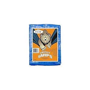 Grizzly b&acirc;ches 10 x 14 Pieds Bleu Multi Purpose &eacute;tanche Poly Tarp Coque 5 mil &eacute;pais 8 x 8 Tissage, GTRP912