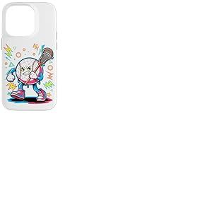 Retro Arcade Joueur de Lacrosse sur Gazon Coque pour iPhone 14 Pro