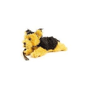 Uni-Toys - Peluche Yorkshire Terrier (avec Laisse) – 21 cm (Longueur) – Chien en Peluche – Doudou