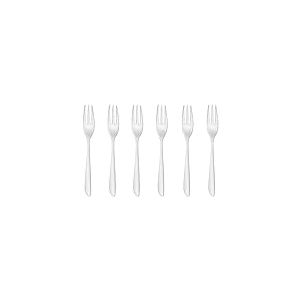Sambonet 52163A55 Leaf Set de 6 Fourchettes à gâteau Acier Inoxydable Gris 18,4 x 3,1 x 11 cm