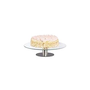 Relaxdays Assiette à gâteau rotative, base, assiette à gâteau pour décoration, plaque tournante à gâteau, diamètre 30 cm, transparente, 1 pièce