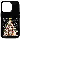 Pyjama de No&euml;l Amusant en Forme de Sapin de No&euml;l et Cochon d'Inde Coque pour iPhone 13 Pro