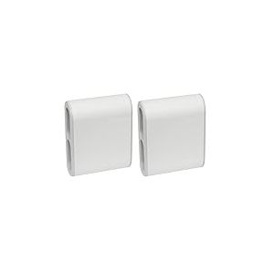 Legrand 049400 - Fiche Multiprise avec 4 Prises Lat&eacute;rales sans Terre - Blanc et Gris clair, Incolore, Taille unique (Lot de 2)