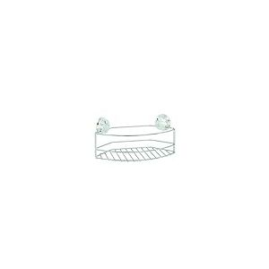 Croydex Acier plaqué Chrome antirouille Stick 'n' Lock Plus adhésif ou vis de Fixation pour Rouleau de Papier Toilette, Argent
